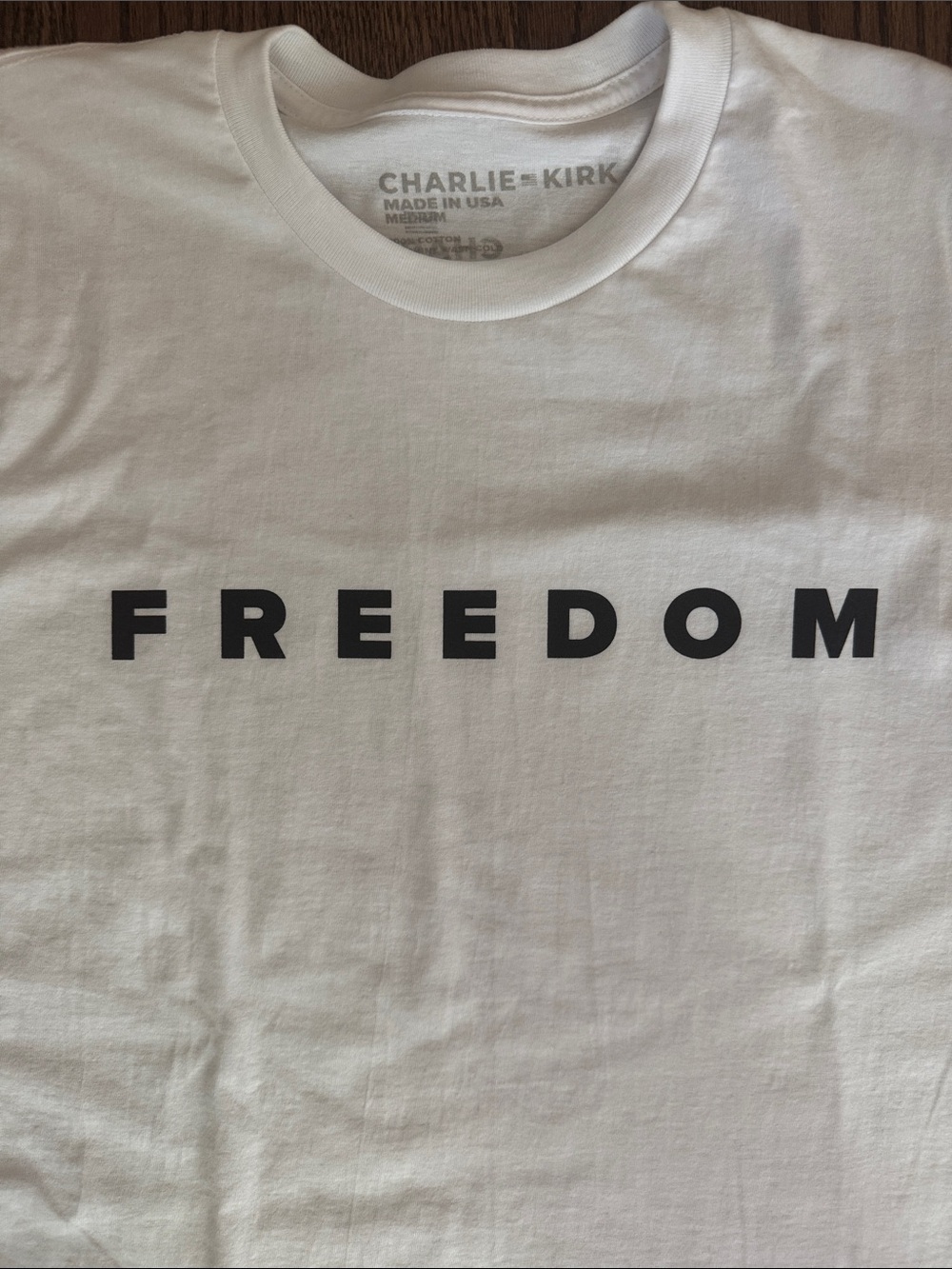 NEW FREEDOM T SHIRT size medium- gender neutral. brand new condition.